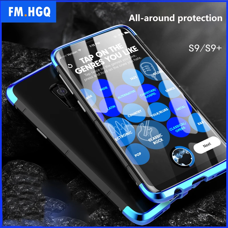 

for Samsung Galaxy S9 Plus Case Luxury 360 Full Protection 3in1 Aluminum Metal PC Hard Hybrid Slim Back Cover For Galaxy S9 S8