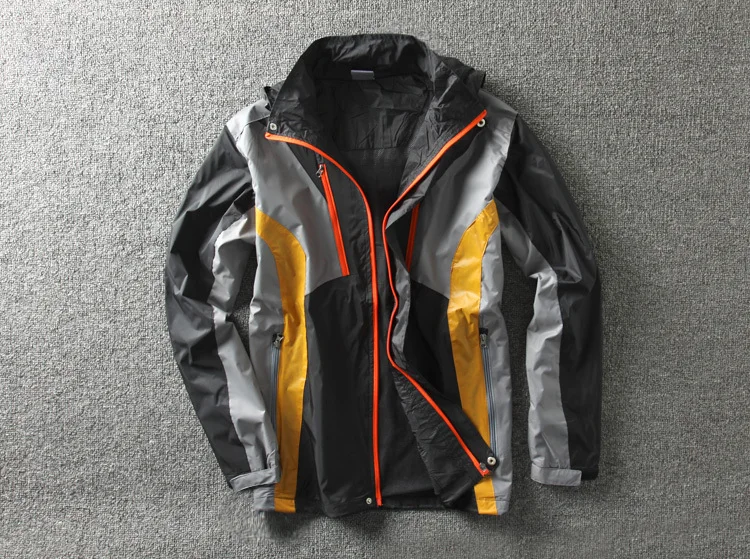 MEN'S HIKING RAINCOAT WINDSTOPPER HOODIE JACKET AUTUMN CAMPING RAINCOAT