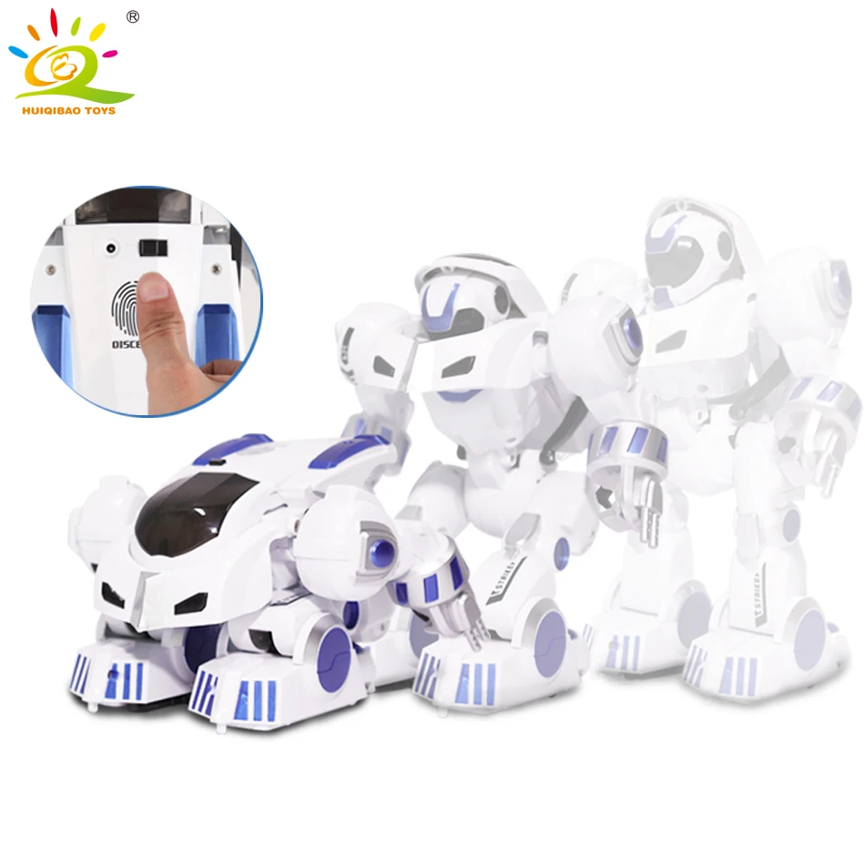 HUIQIBAO TOYS remote control Deformation Walking dance Robot electric action figures intelligent humanoid toys for children gift