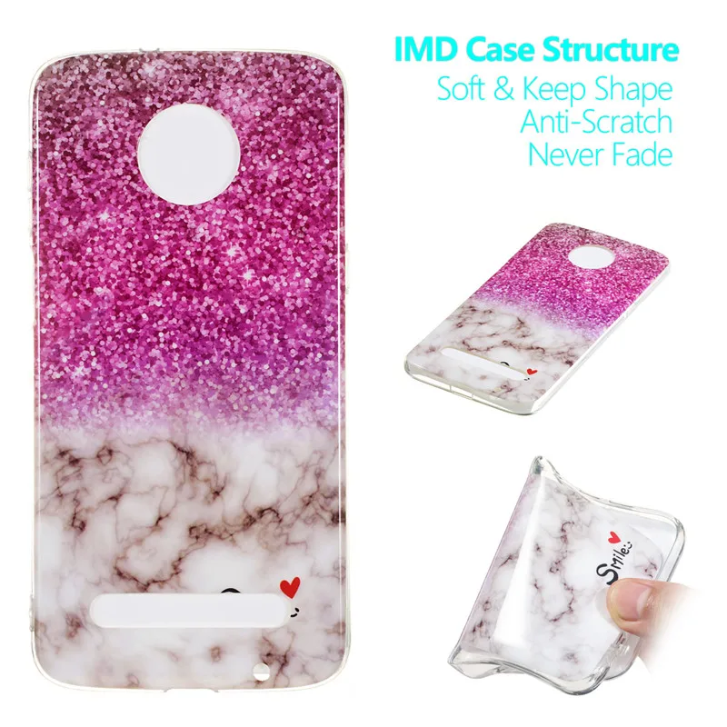 Case For Motorola Moto Z3 Play Soft Silicone Marble Stone Pattern Slim Phone Cover Fundas Coque |