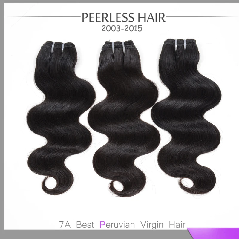 Top 7a Peruvian Body Wave Virgin Hair Silky Soft 3pcs Lot Peerless