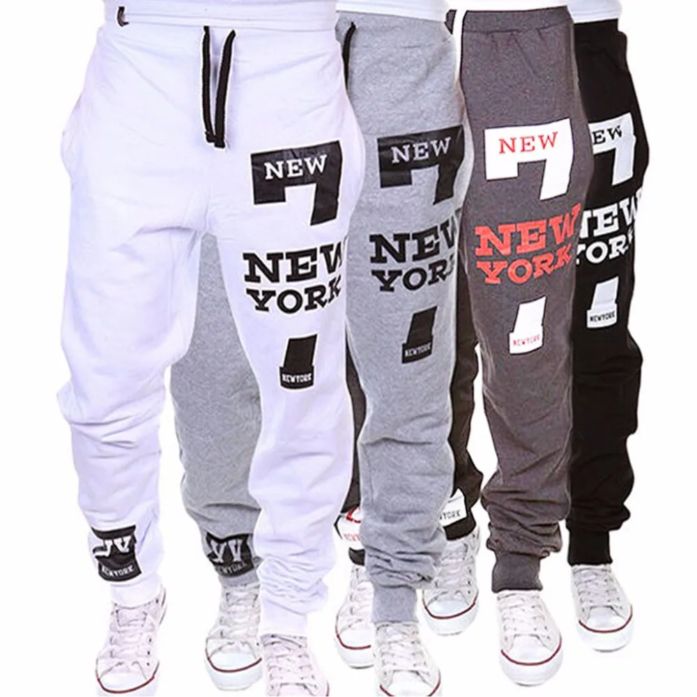 

M-SXL Men's Jogger Dance Sportwear Baggy Pants Trousers Sweatpants Dulcet Cool Black/White/Deep gray/Light gray