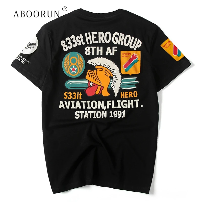 

ABOORUN Men's Fashion T Shirts Indiana Printed T-Shirts Hip Hop Short Sleeve Top Tees for Male R502