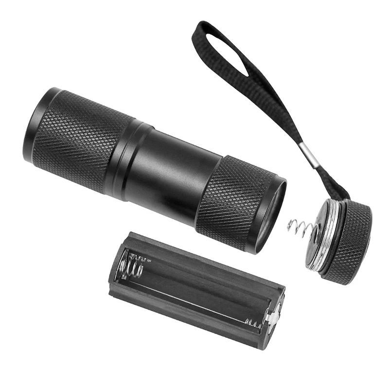 AIMIHUO 9 LED UV Flashlight Mini 395nm Ultraviolet Lamp Flashlight LED Check Money Detection UV Torch Lantern For 3AAA Battery (18)