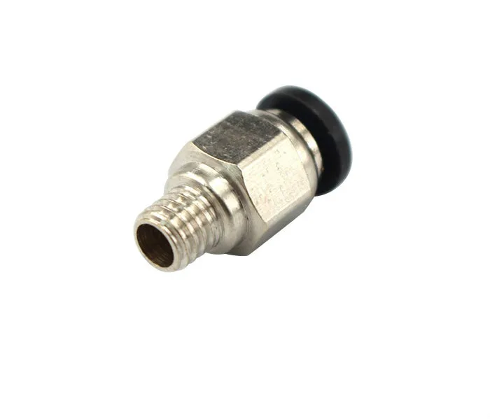 3D printer accessories Black PC4-M6/m5 straight-through pneumatic connector Teflon through quick connector