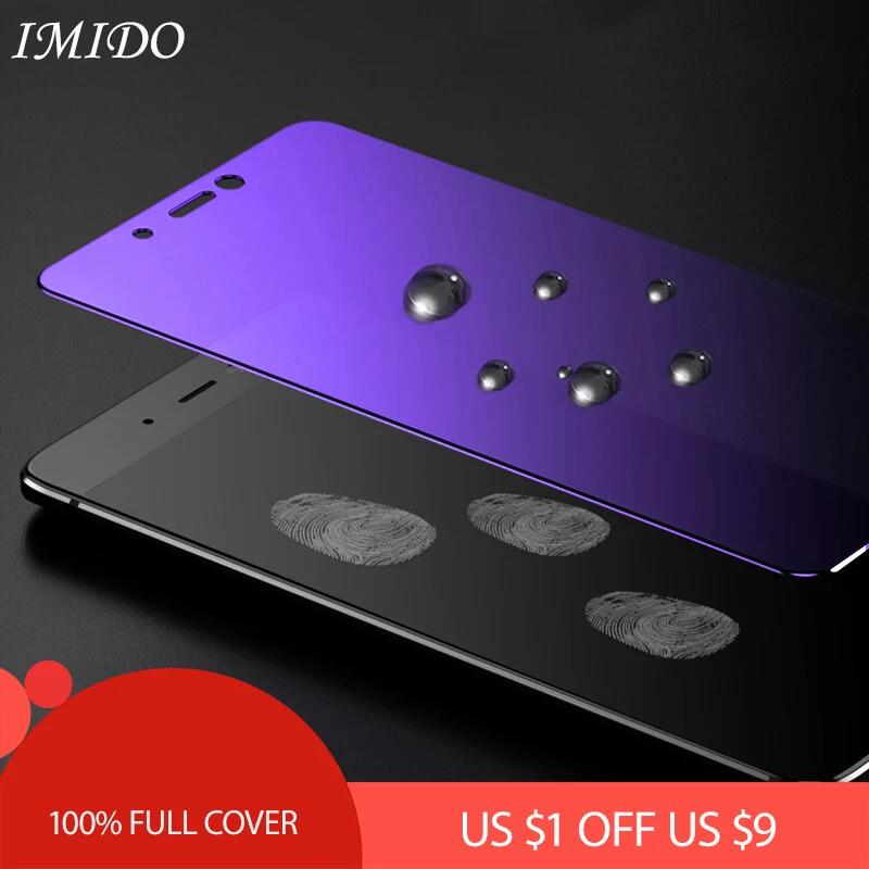 

IMIDO Full Coverage for Huawei P10 Lite Plus Anti Blue Tempered Glass for P 10 Plus Lite Anti Blue-ray Screen Protector Film