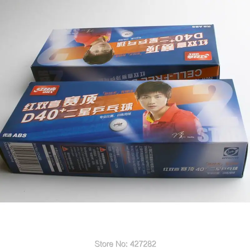 الأصلي dhs 40 + 2 نجوم جديدة خلية مزدوجة تنس الطاولة الكرة جديد التكنولوجيا التماس الكرة بينغ بونغ مضرب لعبة الجملة 20 كرات