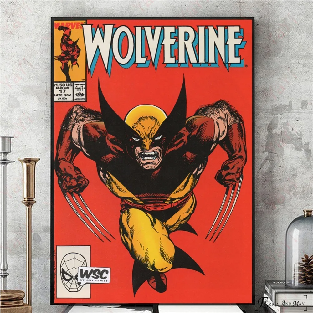 Wolverine Vintage Comic Artwork Posters Prints Wall Art Decorative