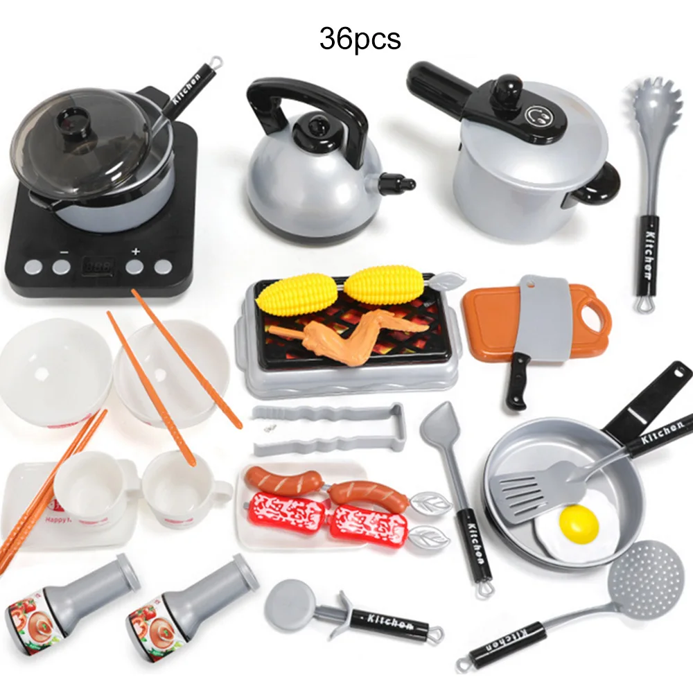 Кухня Пластик претендует Пособия по кулинарии комплект Забавные игрушки набор кастрюль и сковородок набор образовательных обучающие