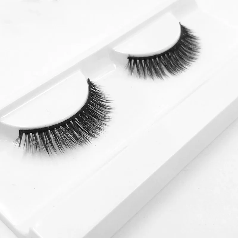 

iflovedekd Lashes 3D Eyelashes Natural Black Individual False Eyelash Women Makeup Thick Fake Eyelashes W2