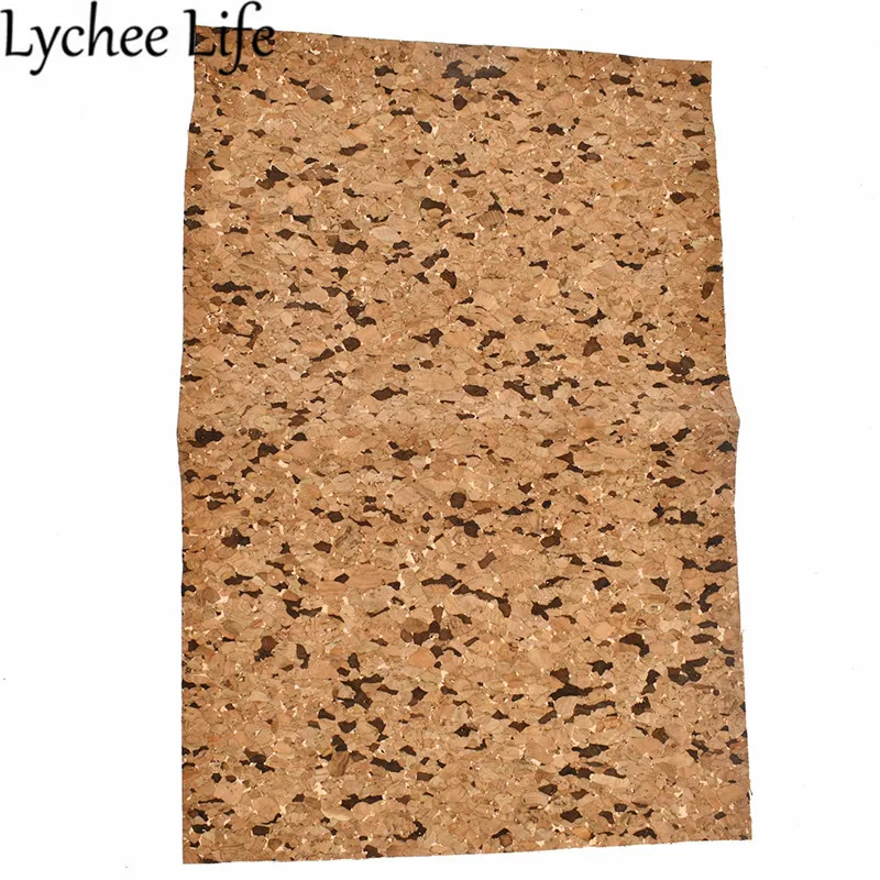Lychee Life мягкая пробковая кожаная ткань PU 29x21 см Настенная кирпичная печатная Ткань