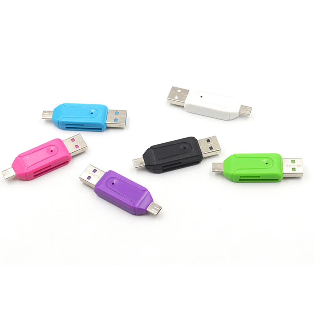 

2 In 1 OTG Card Reader Micro USB TF/SD Card Reader Phone Extension Headers Micro USB Adapter Hi 888