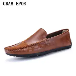 Gram Epos мужская повседневная обувь 2019 модная мужская обувь из натуральной кожи мужские лоферы Мокасины без шнуровки мужские лоферы на