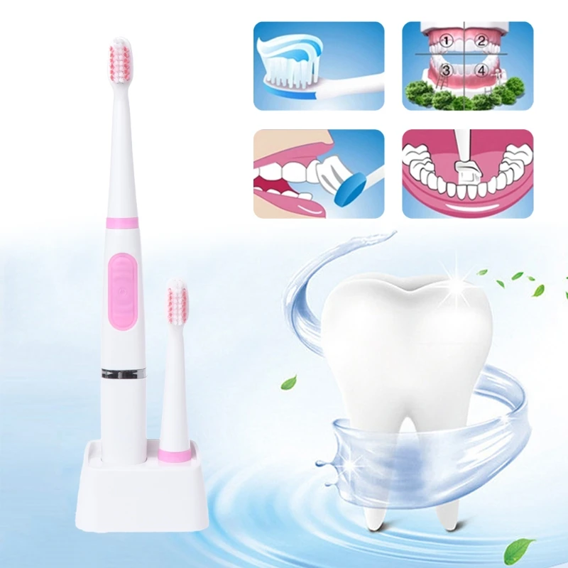 

2019 New 1set Oral Care waterproof Electric Toothbrush Power Tooth Brush Heads