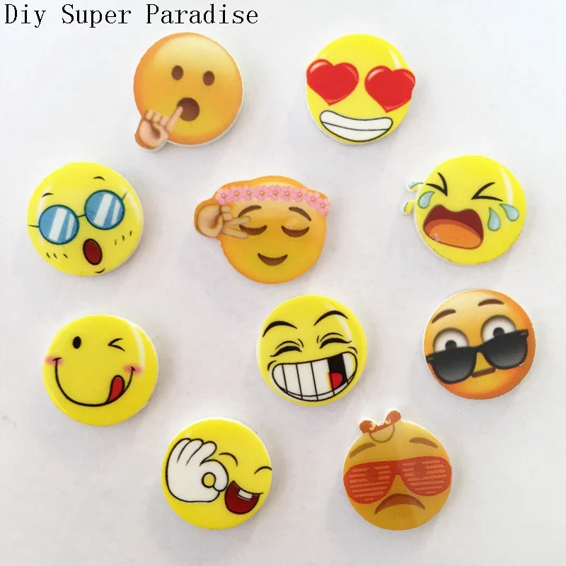 

New Cute Expression MIX 100pcs 16mm Round Acrylic Flatback Child Manual Works DIY Craft F133*10