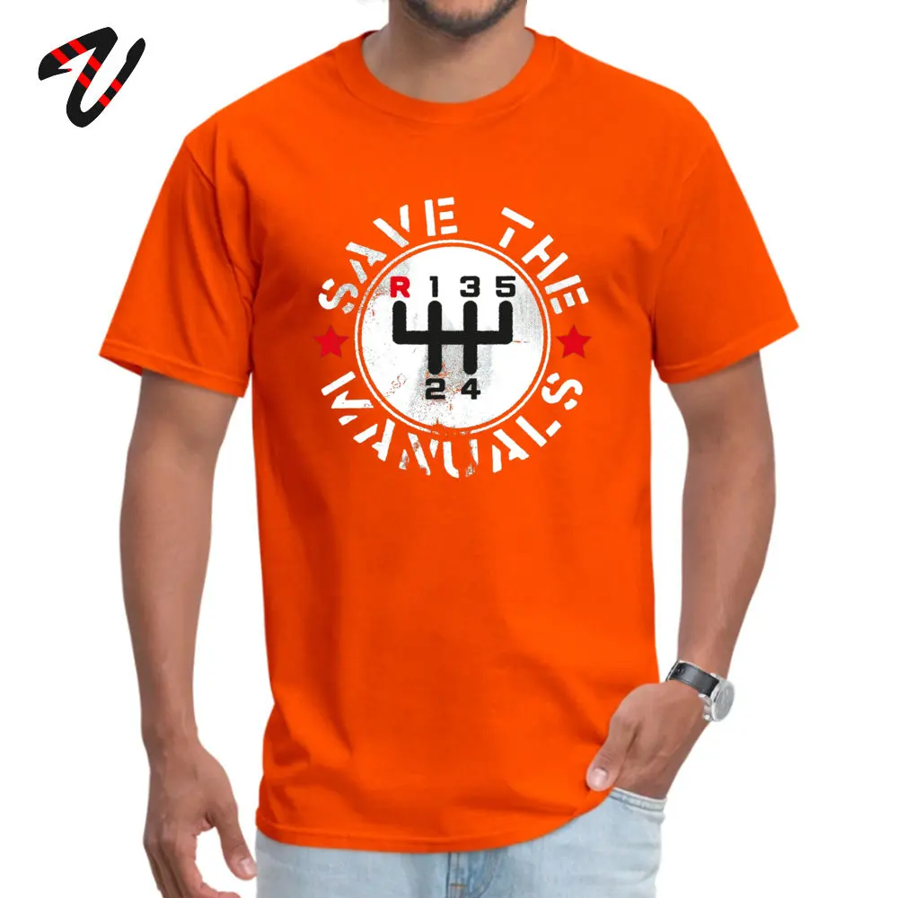 Men's Funny Save The Manual Transmission Cotton Crew Neck T-Shirt with Koi Pickle Design - Free Shipping