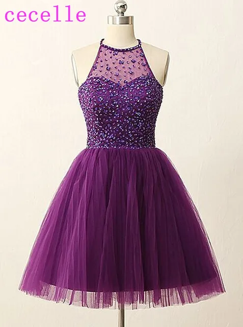 Purple Short Formal Dresses for Juniors