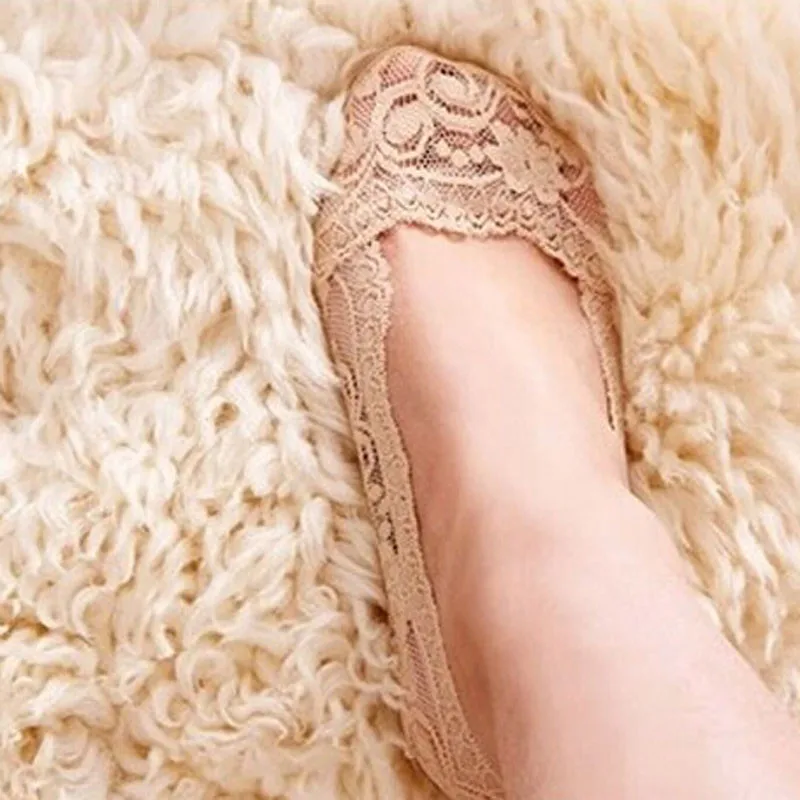 

JAYCOSIN 2019 New Summer Women Fashion Korean Solid Flower Cotton Lace Antiskid Invisible Liner Low Cut Socks Sexy 9030712