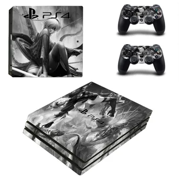 

Game NieR Automata PS4 Pro Skin Sticker Decal for Sony PlayStation 4 Console and 2 Controller PS4 Pro Skin Sticker Vinyl
