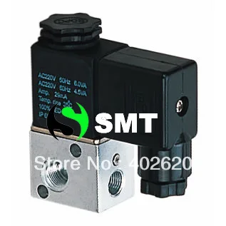 

5pcs/lots Free Shipping 3 Way 1/8" Electric Control Solenoid Valve 3V1-06 DC12V,DC24V,AC110V or AC220V