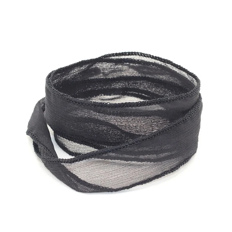 Шелковое Сари ленты обертывание браслеты для женщин Мода Йога Шелковый ленточный браслет аксессуары ювелирные изделия