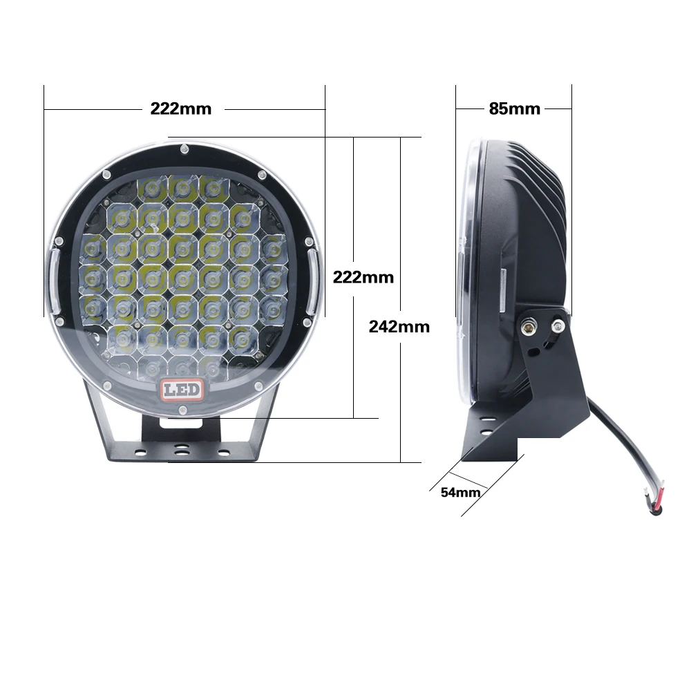 185 Вт 9 дюймов круглый светодиодный дальнего света 12 В 24 в светодиодные выключения светодиодные уличные лампы Рабочий свет для внедорожника ATV UTV 4WD 4X4 16500LM x1pc