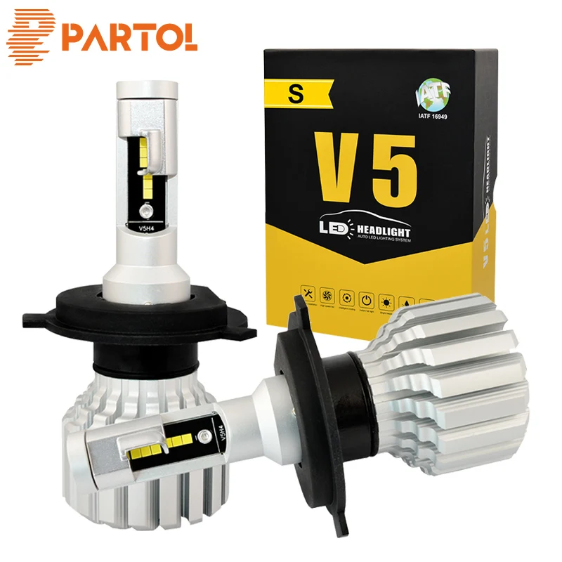 Partol Новый H4 H7 H11 9005 9006 светодиодный фары лампы CSP чипы Hi Lo луч 50 Вт 8000лм 6500 к авто