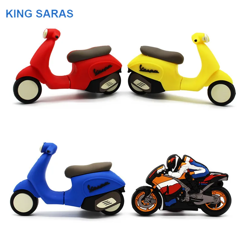 KING SARAS 64 Гб крутая красная желтая Буле цветная мотоциклетная usb флешка usb 2,0 4 ГБ 8 ГБ 16 ГБ 32 ГБ флешка, подарок, подарите другу