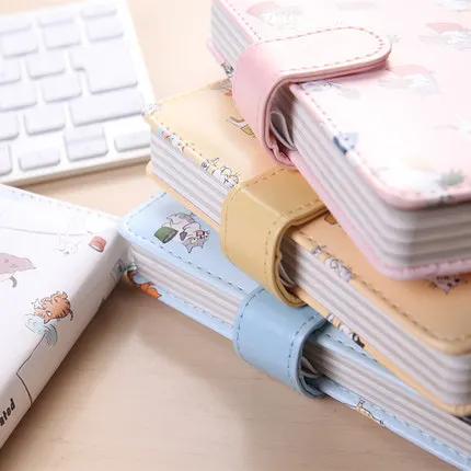 50K Diary Cat Magnetic Magnetic Cute Lovely Leather Color Page Notebook Personal Diary / Weekly Plan / Agenda Fashion Notepad