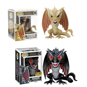 

FUNKO pop Game of Thrones DROGON VISERION JON SNOW Action Figure Model Vinyl Action & Toy Figures
