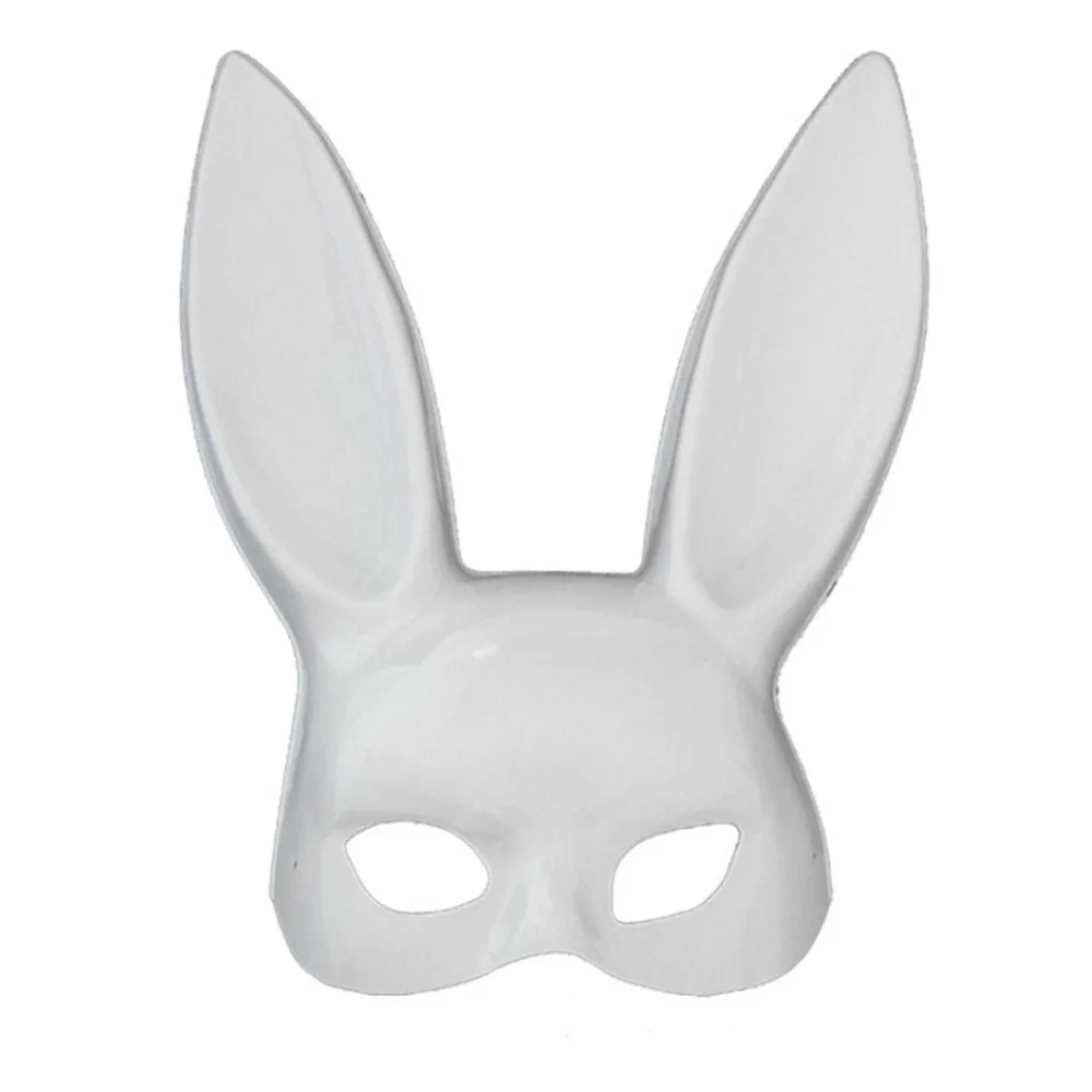 Hot Women Girl Sexy Rabbit Ears Mask Cute Bunny Long Ears Bondage Mask Halloween Masquerade Party KTV Cosplay Costume Props  (12)