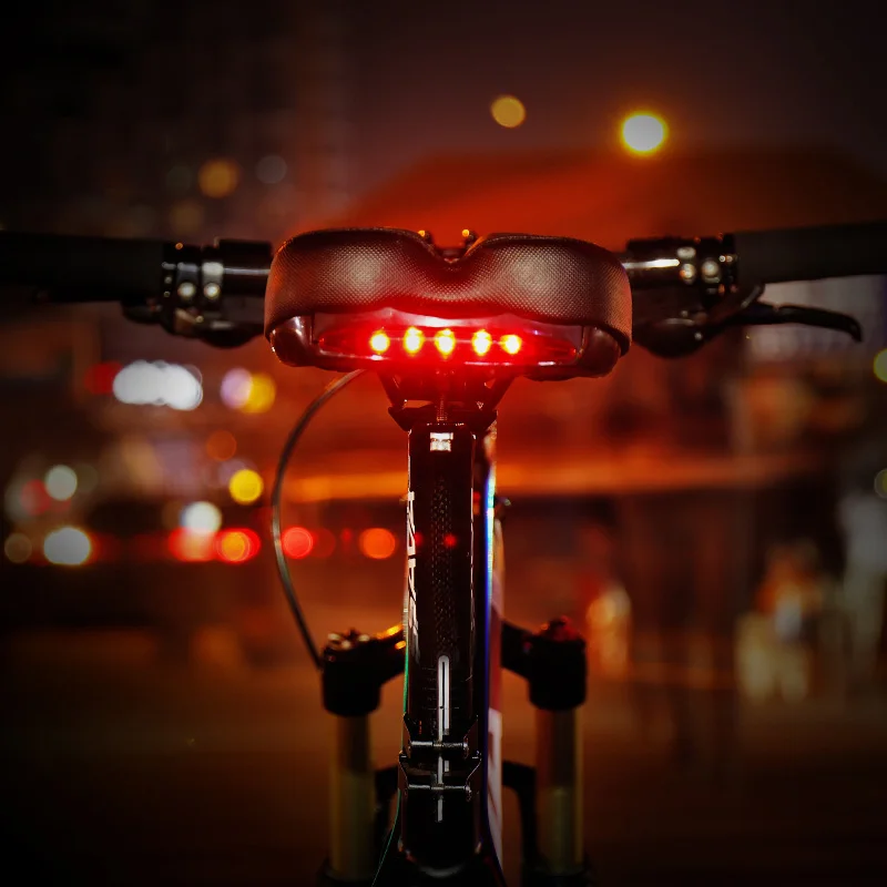 Велосипедное седло ROCKBROS MTB задняя подсветка кожаное полые мягкие велосипедные