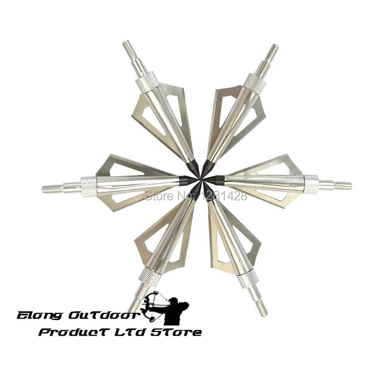 

12Pcs 125Grain Silver Broadhead 3 Blade Beast Hunting for Carbon Arrow Bolt Screw Changeable Archery Bow Crossbow Free Shipping