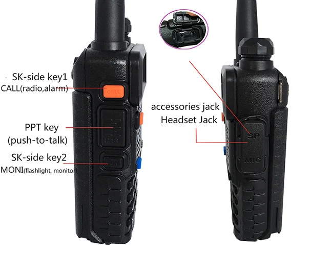 Портативная рация UV5R VOX 2 шт. 10 км двухсторонняя радиостанция автомобильный
