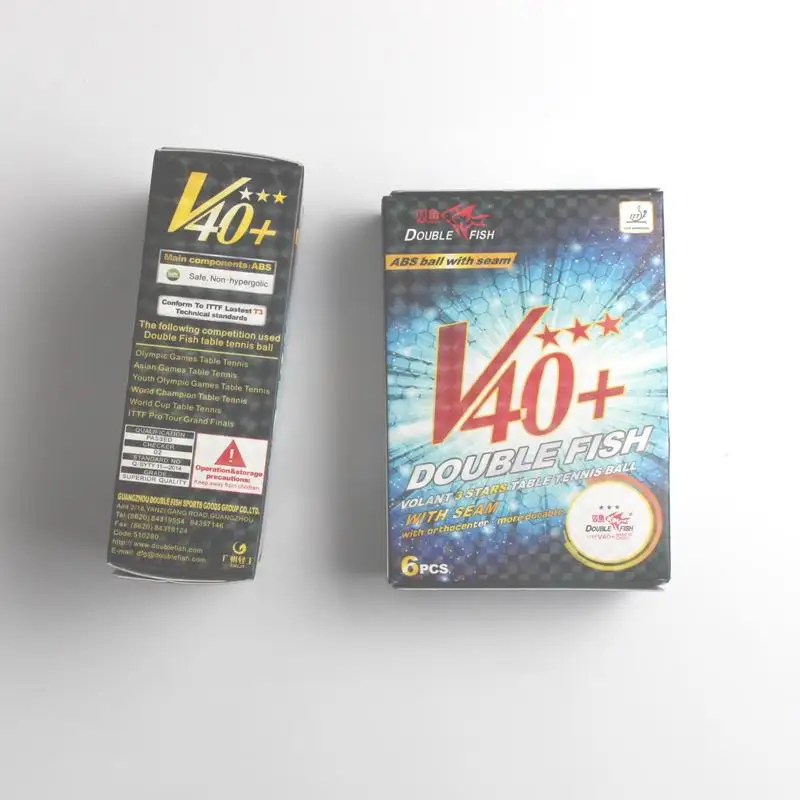 الأصلي + تنس الطاولة الكرة مزدوج السمك 3 نجوم v40 abs مادة البوليمر ل بينغ بونغ مضرب لعبة الجملة مجموع 12 كرات