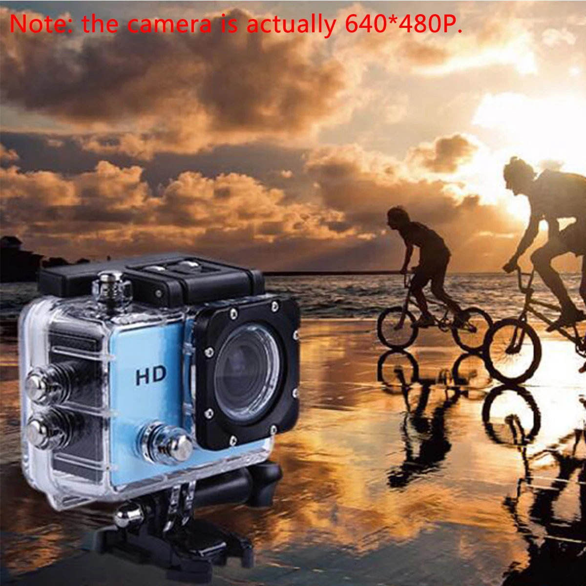 Фристайл 2 дюймовый ЖК дисплей 640P * 480P экшн Камера позволяющая погружаться под