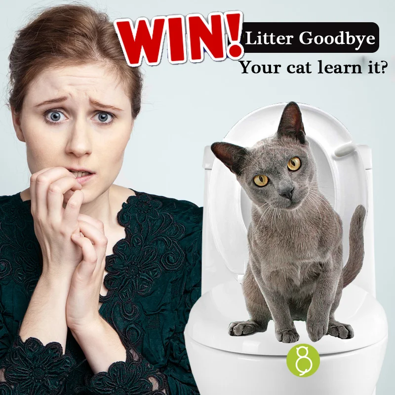 

4 in1 For Cat Pet Supplies Mat Plastic Fun Kit Kat Cat Toilet For Pets Toilet For Cats Cat Toilet Supplies Training Aids Trainer