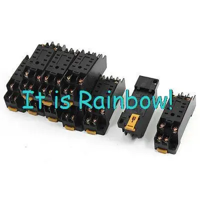 

Free Shipping 10pcs PYF08A 35mm DIN Rail Mounted Power Relay Socket Base for HH52P MY2J