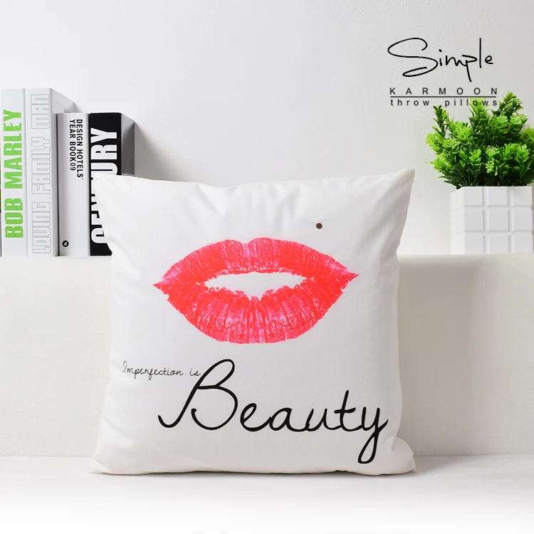 Monroe Red Lip вельветовый чехол для подушки декоративный Чехол Подушка с надписью Keep