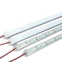 10 шт. 50 см 5630 5730 36led dc12v LED жесткий бар пропилен-каучука прокладки с U алюминиевый профиль оболочки канала корпус шкафа лампа для кухни