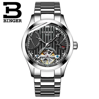 BINGER люксовый бренд часы Мужские автоматические механические мужские часы сапфировые наручные часы водонепроницаемые relogio masculino B-1181G-1 - Цвет: Item 4