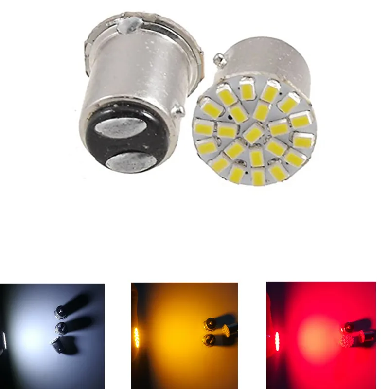 2PC 1157 P21/5W BAY15D 22 SMD 1206 LED car parking lamp Auto Tail Side