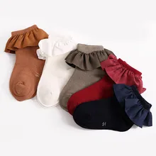 Детские носки для девочек хлопковые носки из искусственной замши для малышей мягкие осенне-зимние детские банты для девочек короткие носки Sokken Skarpetki