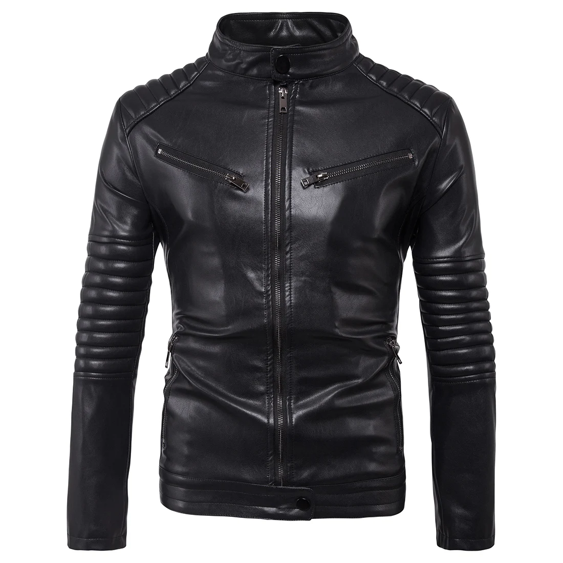 Высококачественная брендовая мужская кожаная куртка на молнии, Росомаха, повседневная куртка из искусственной кожи, Логан, куртка-бомбер, приталенное пальто, размер 5XL - Цвет: B006