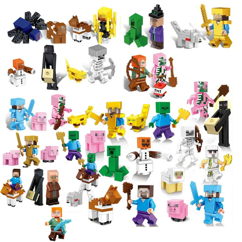 

Building Blocks Minecrafted LegoINGLYS My world Figure Kids Educational Toys For Children Gift