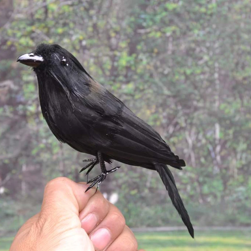 Simulation-Of-Small-Artificial-Crow-Black-Bird-Raven-Prop-Decor-Hunting-Decoy-Garden-Crows-Scare-Decoy-Halloween-Display-Event-Party-Supplies-HG0583 (3)