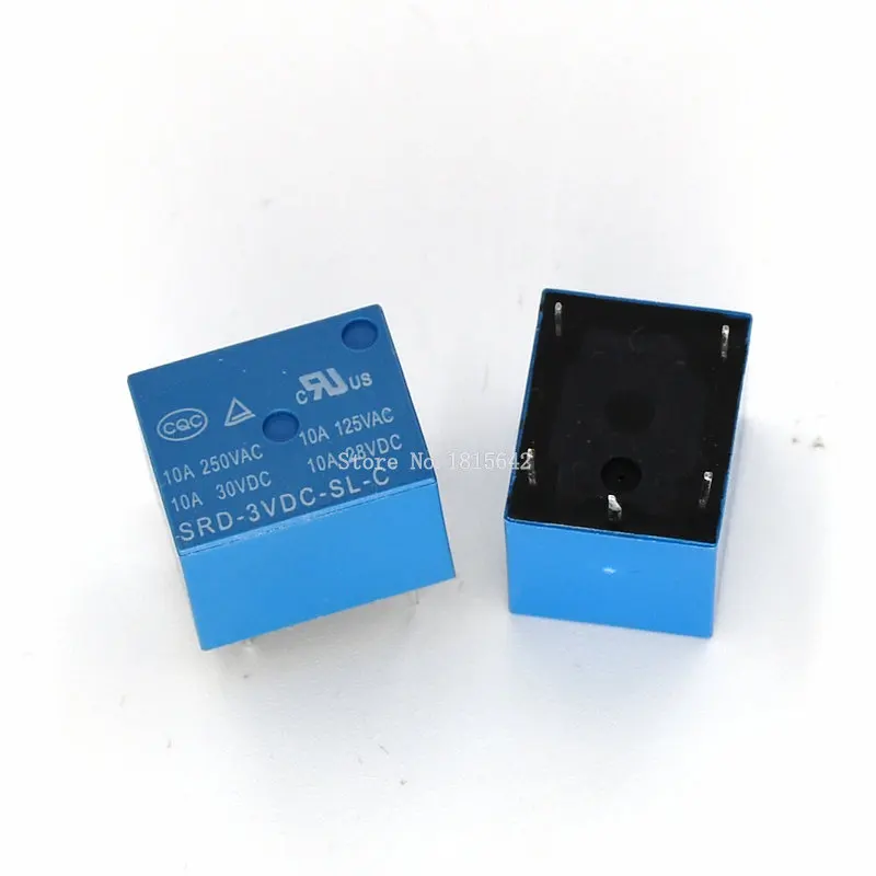 5 шт. реле SRD-05VDC-SL-C SRD-03 05 06 09 12 24 12VDC-SL-C 5PINS 3V 5V 9V 6V 24V 12V высококачественный 10A 250VAC 5 pin-код - Цвет: 3V