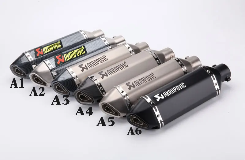 

Motorcycle Akrapovic Laser Logo Exhaust Stainless Steel Motorbike Small Hexagonal Akrapovic Motorcycle Muffler with DB killer