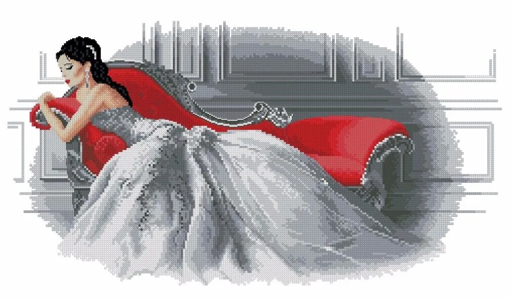 cs-2374 Cross Stitch Kit Elegant Elegance Vanessa Lady Girl Woman Beauty Super Star heritage