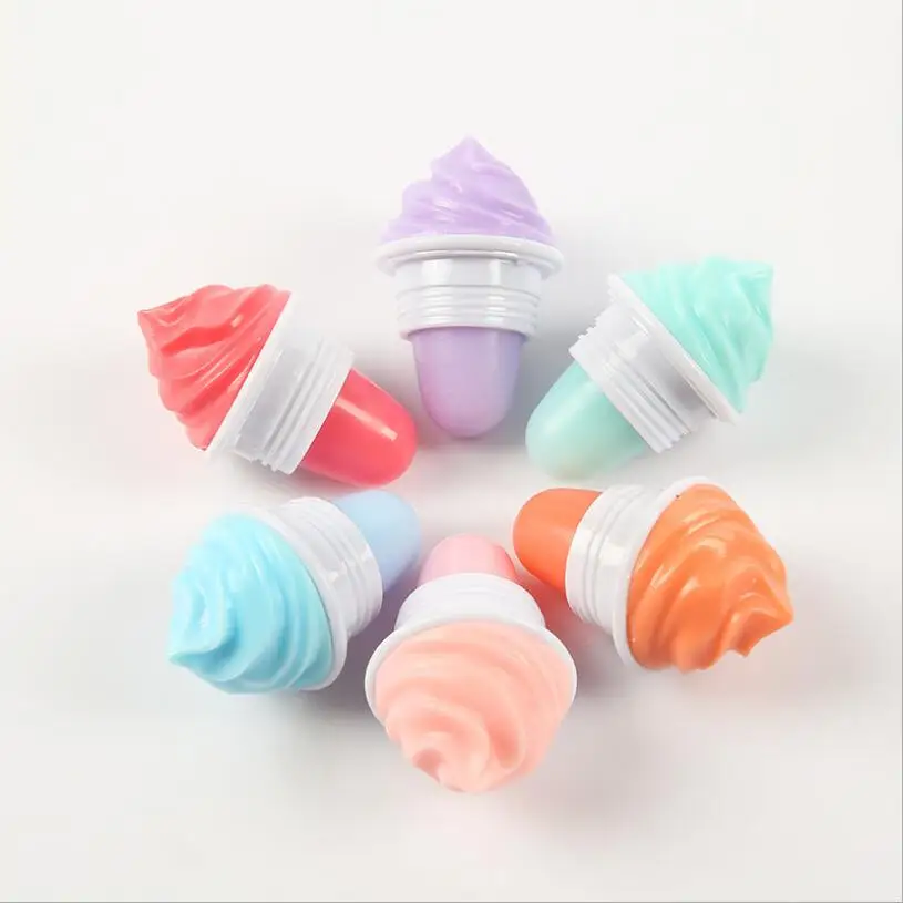 

24 pcs 2019 New ice cream lip balm lasting moisturizing and moisturizing 6 kinds of fruit flavor lip balm